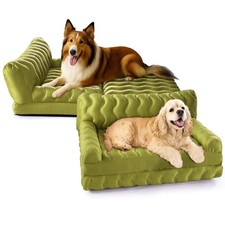Orthopedic Memory Foam Dog Sofa Bed, Foldable Pet Couch Bed, Cooling Fabri  ...