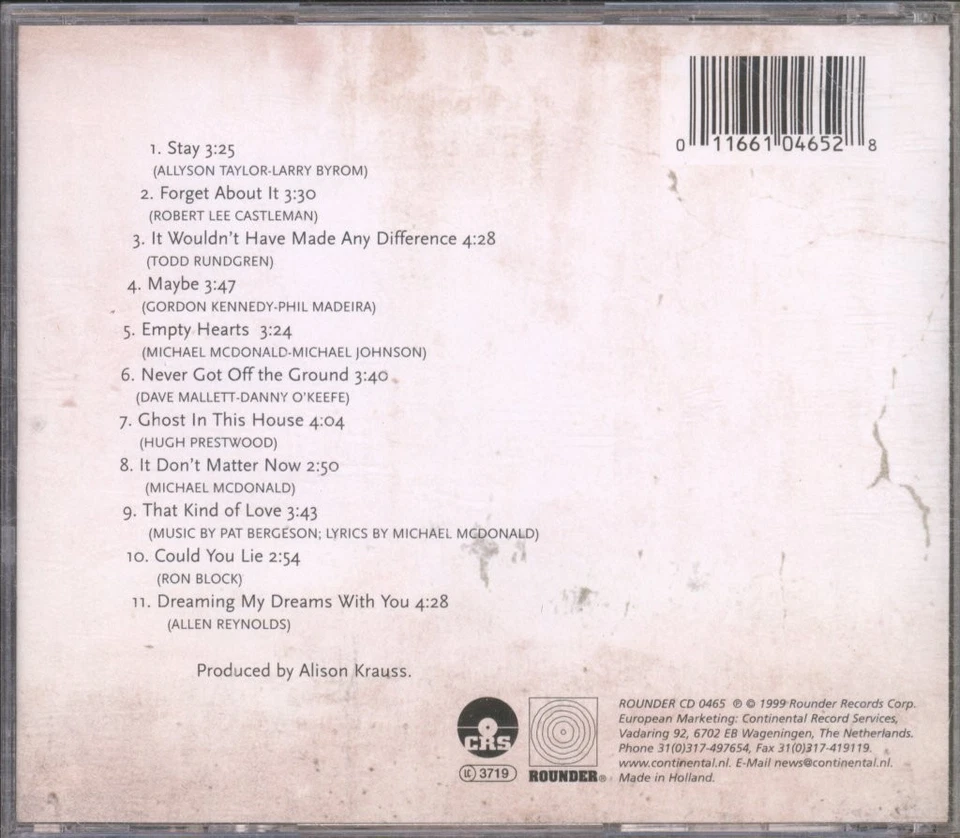 Alison Krauss Forget About It CD Europa Rounder 1999 CD DOC Daten Benelux - Bild 2 von 3