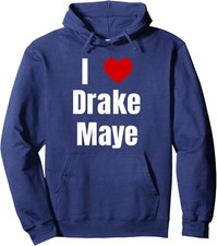 I Love Drake Maye QB Football Fan Design Funny Unisex Hooded Sweatshirt
