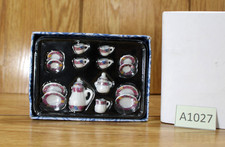 CERAMIC 15PC TEA SET SPRING FLORAL DOLL HOUSE 1:12 SCALE