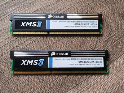 8GB = 2x 4GB DDR3 Corsair XMS3 UDIMM CMX8GX3M2A1333C9 DDR3-1333 240pin für PC