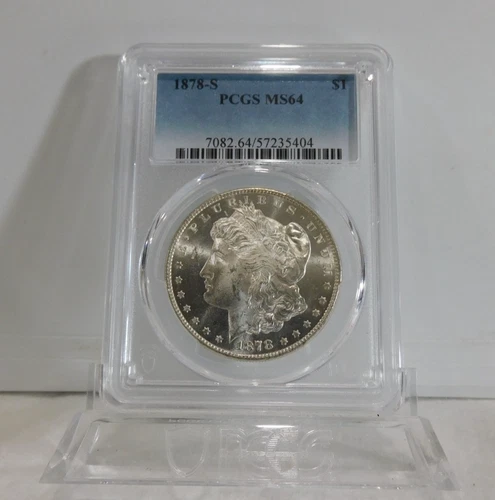 1878-S  MORGAN Silver Dollar, PCGS MS-64!