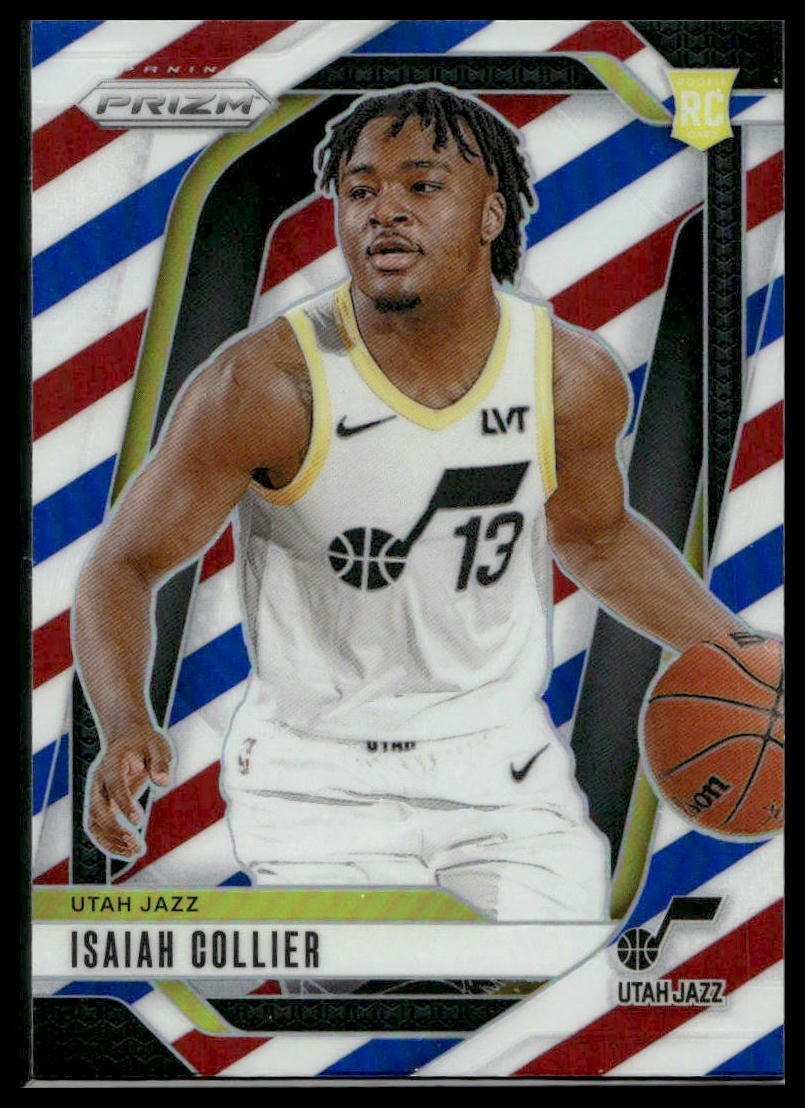 2024-25 Panini Prizm Isaiah Collier #227 Utah Jazz Prizms Red White and Blue