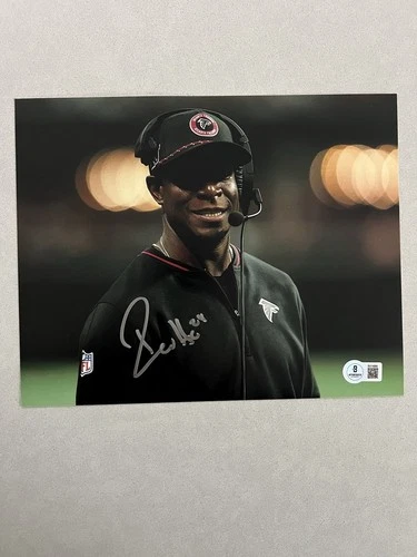 Raheem Morris autographed signed 8x10 photo Beckett BAS COA Atlanta Falcons HC