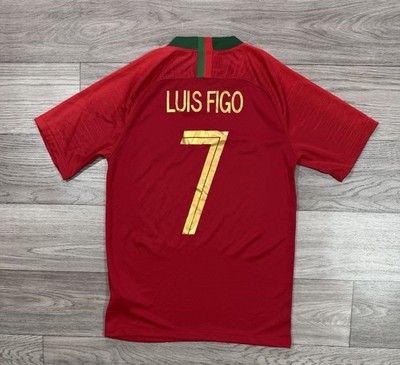 Portugal #7 Luis Figo 2018 2019 Home Football Shirt Soccer Jersey
