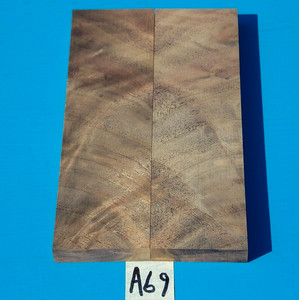 1 PAIR CURLY CLARO WALNUT KNIFE SCALES~5/16" X 1-1/2" X 5"~EXOTIC WOOD~LUMBER
