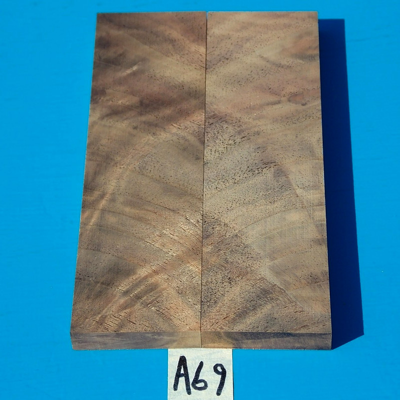 1 PAIR CURLY CLARO WALNUT KNIFE SCALES~5/16" X 1-1/2" X 5"~EXOTIC WOOD~LUMBER