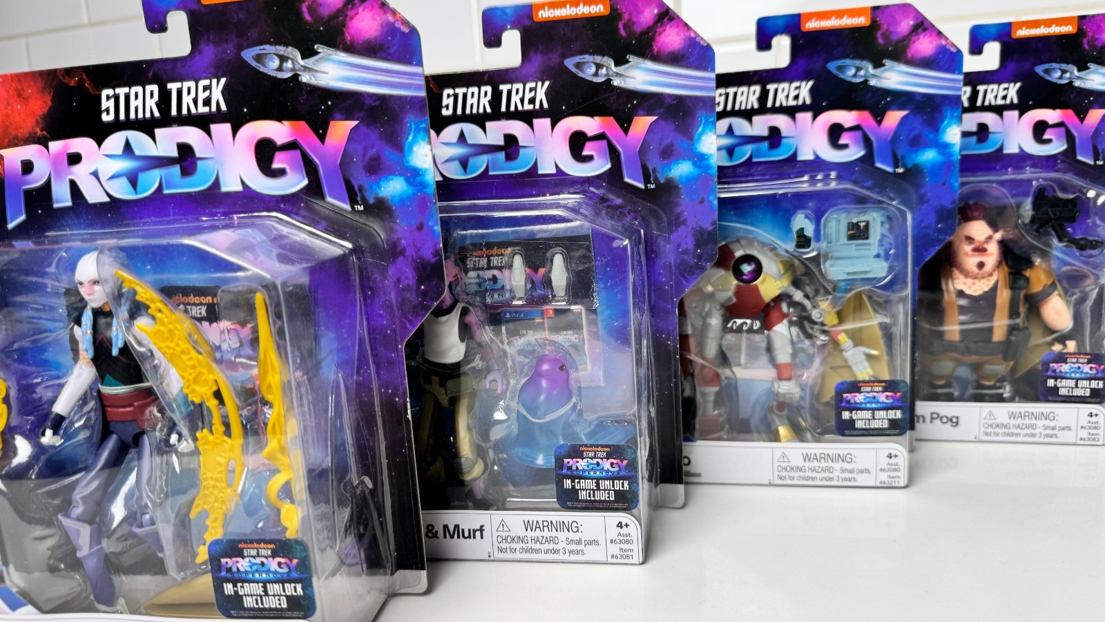 Star Trek Prodigy Complete 4-Figure Crew Set - Playmates NRFB Sealed 2022