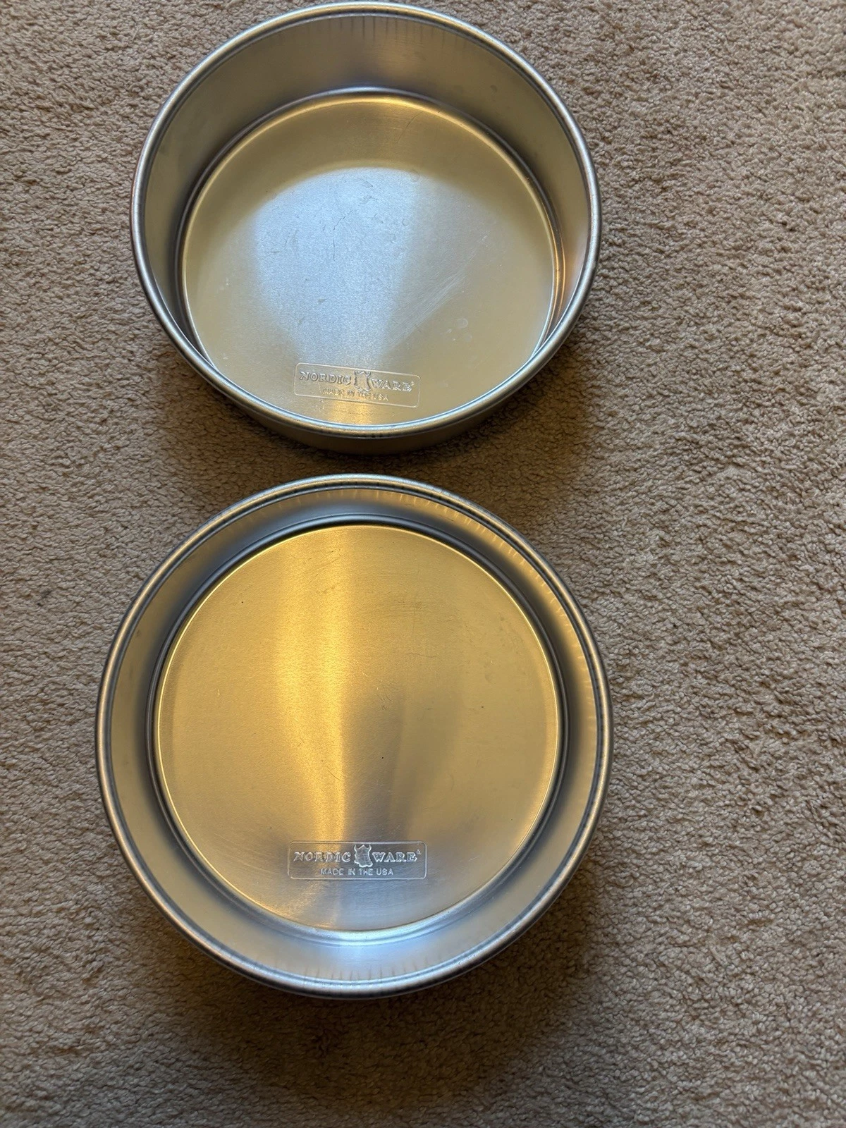 Nordic Ware Naturals 9" Aluminum Round Layer Cake Pan, Silver Non-Stick Durable