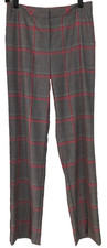 Escada Excellent Condition Beautiful Plaid Black, White,Red,Pink Pants Size 34 S