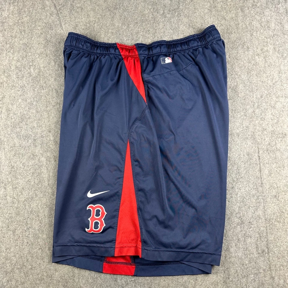 Pantalones Cortos de Béisbol Nike Boston Red Sox Dri Fit Performance Para Hombre XXL Azul Marino Rojo Logo Foto 3 de 4