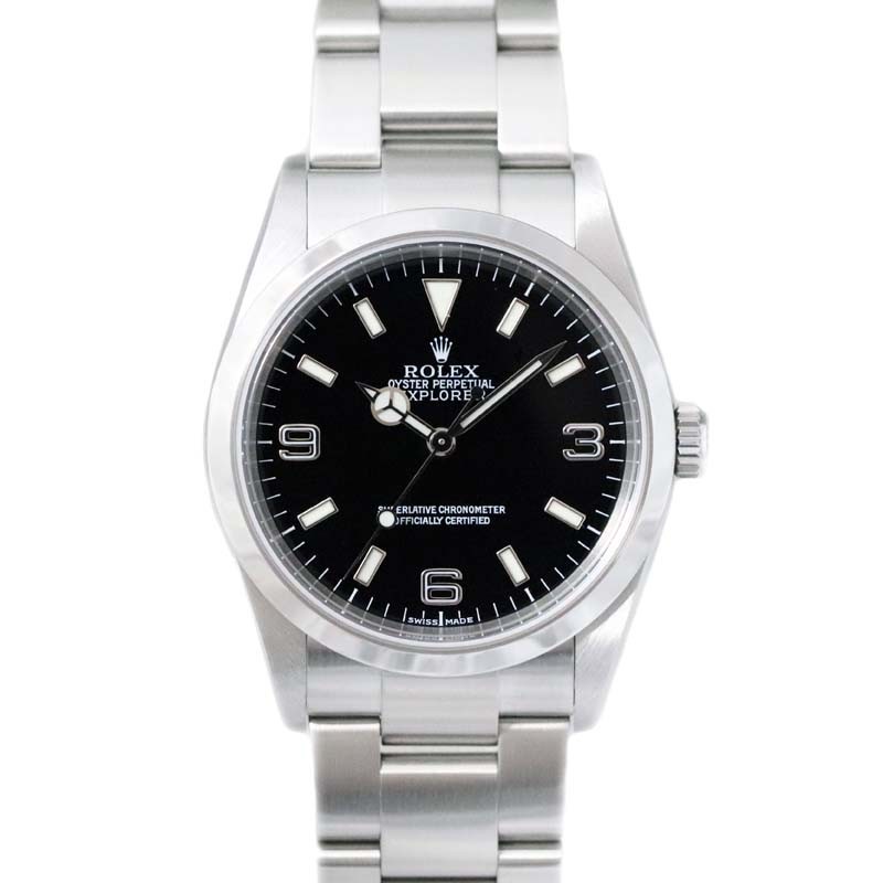 Rolex 114270 Explorer 1 Black Dial Stainless Steel Watch Ref KN317