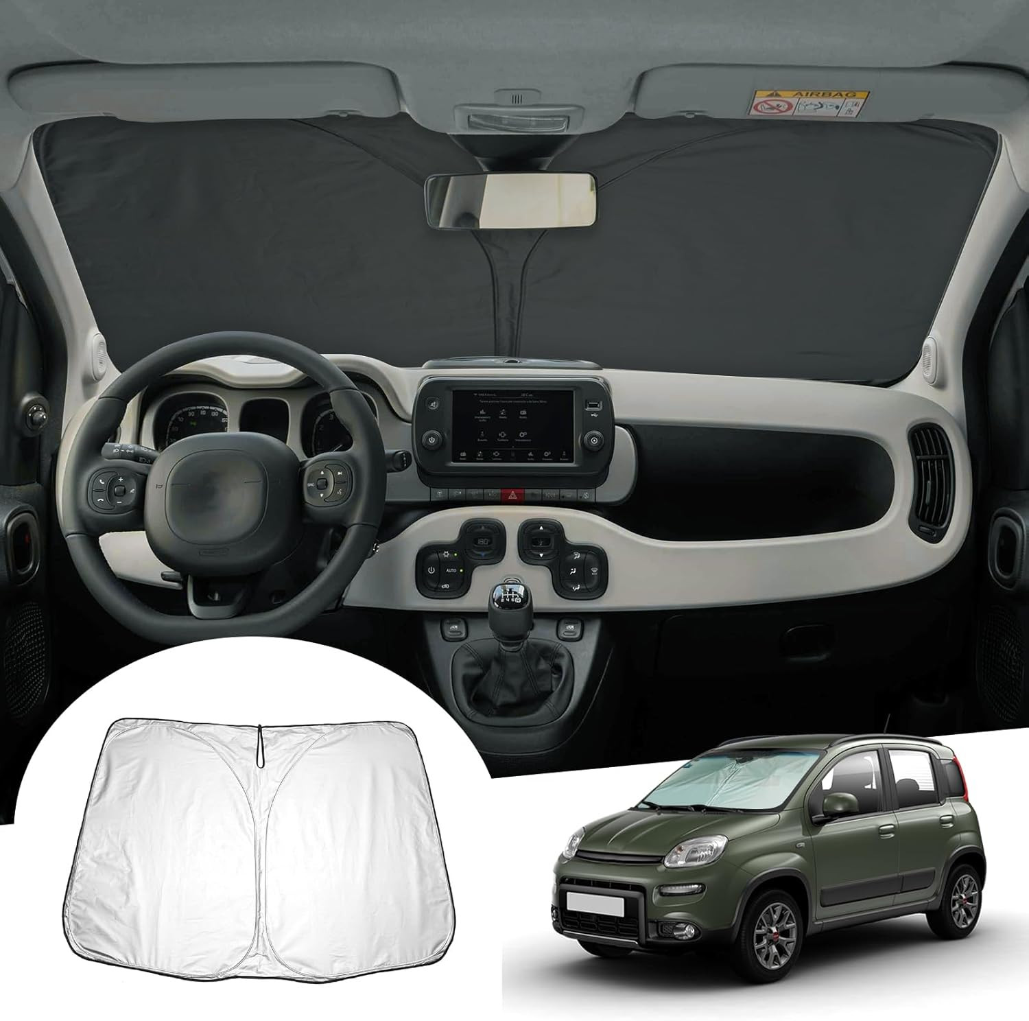 Schermo Termico Fiat Panda Cross 2020-2025 | Protezione UV Frontale