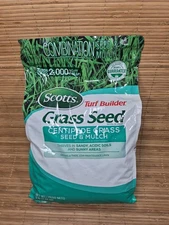 Scotts Turf Builder Grass Seed Centipede Grass Seed & Mulch 5 Lbs Bag ~FREE SHIP
