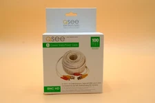 NEW~100ft BNC Video Power Wire Cord for Zmodo Q-See Qsee PTZ Lorex Camera Cable