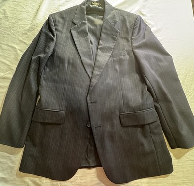 Andhurst Suit Men s 44R Jacket 36x30 Pants Blue With Pinstripe 2 Piece Suit