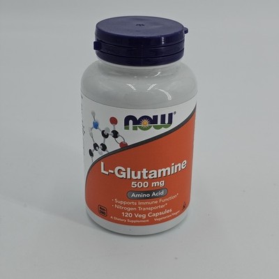 Now Foods - L-Glutamine - 500mg - 120 Veg Capsules Exp 5/2030
