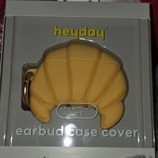heyday Croissant Silicone Yellow Earbud Case Clip for AirPods 3rd Gen