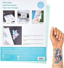 Temporary tattoo paper for inkjet printable body art