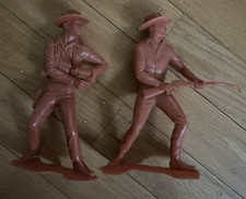 Vintage 1964 6" Marx Cowboy Plastic Figures Lot