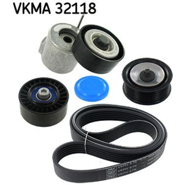 Skf Keilrippenriemensatz Passend FüR Fiat 500L 199_ 1.6 D Multijet-image