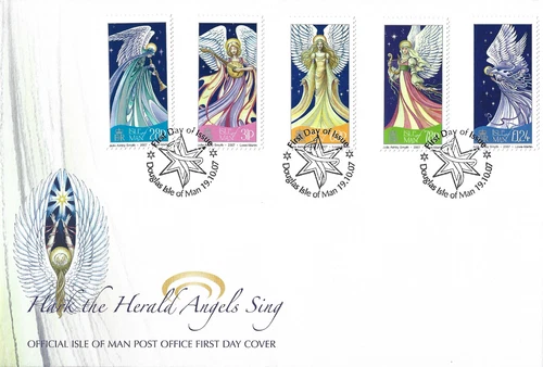 2007 Isle of Man Christmas. Hark the Herald Angels Sing First Day Cover