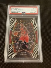 2021-22 Panini Select - Premier Level DeMar DeRozan #148 Zebra Prizm PSA 10