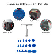 Car Dent Repair Puller Kit 18pcs Plastic Glue Tabs T-handle Dent Remover Car Dent Repair Puller Kit 18pcs Plastic Glue Tabs T-handle Dent Remover