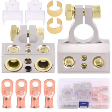 8Pcs Car Battery Terminals Connectors 0/4/8/10 Gauge Battery Terminals with Heav
