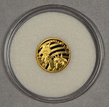 2011 $5 Cook Islands Liberty Bell 1/10 Oz 24% Pure Gold Coin 0.0239 AGW