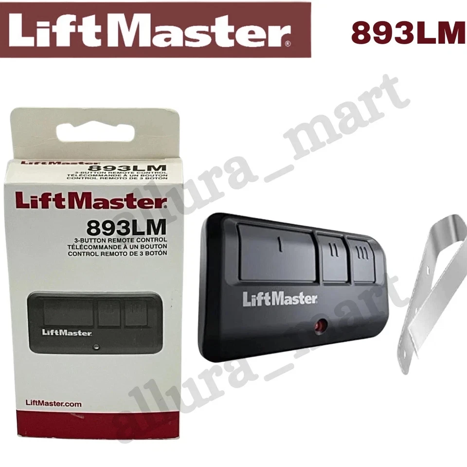 3-кнопочный пульт дистанционного управления для открывания гаражных дверей LiftMaster 893LM (упаковка из 20 шт.) - Изображение 2 из 4