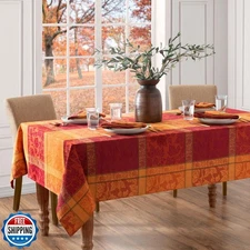 Elrene Home Fashions Maplewood Leaf Jacquard Fall/Harvest/Thanksgiving Woven 