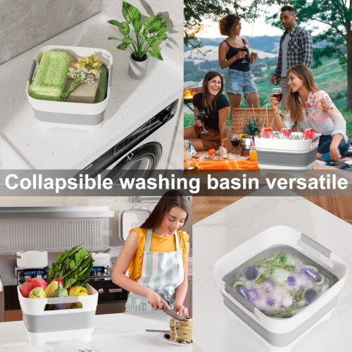 Versatile 2.4 Gallon Collapsible Wash Basin with Comfortable Grip for Any Task - Picture 9 of 10