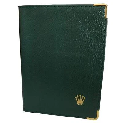 Rolex Dark Green Leather Passport Holder and Card Wallet 0068.08.05