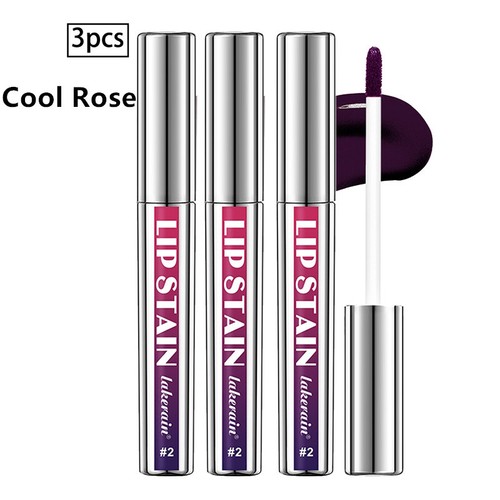 Frauen glänzend flüssiger Lippenstift Lippenfleck 1 Stück/3 Stück reines Gel Lippen Tönung Make-up Werkzeug - Bild 21 von 40