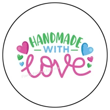 HANDMADE WITH LOVE SMALL BUSINESS ENVELOPE SEALS LABELS STICKERS