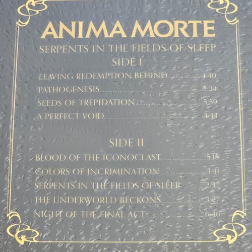 Anima Morte - Serpents In The Fields Of Sleep Vinyl Record LP Cadabra W POSTER - Picture 9 of 11