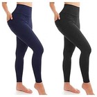 New Ladies High Waist 95% Cotton Yoga Pants Active Gym Sports Lycra Leggings