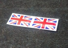 Sml' Union Jack 3D Gel Domed Stickers Flag Car Decals 20x10mm qntx2. Freepost uk