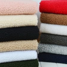 1 Yard Thicken Sherpa Fleece Faux Lambwool Fabric Fur Lining Sewing Crafts Cloth