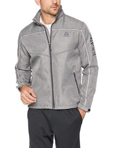 reebok men's hooded softshell jacket