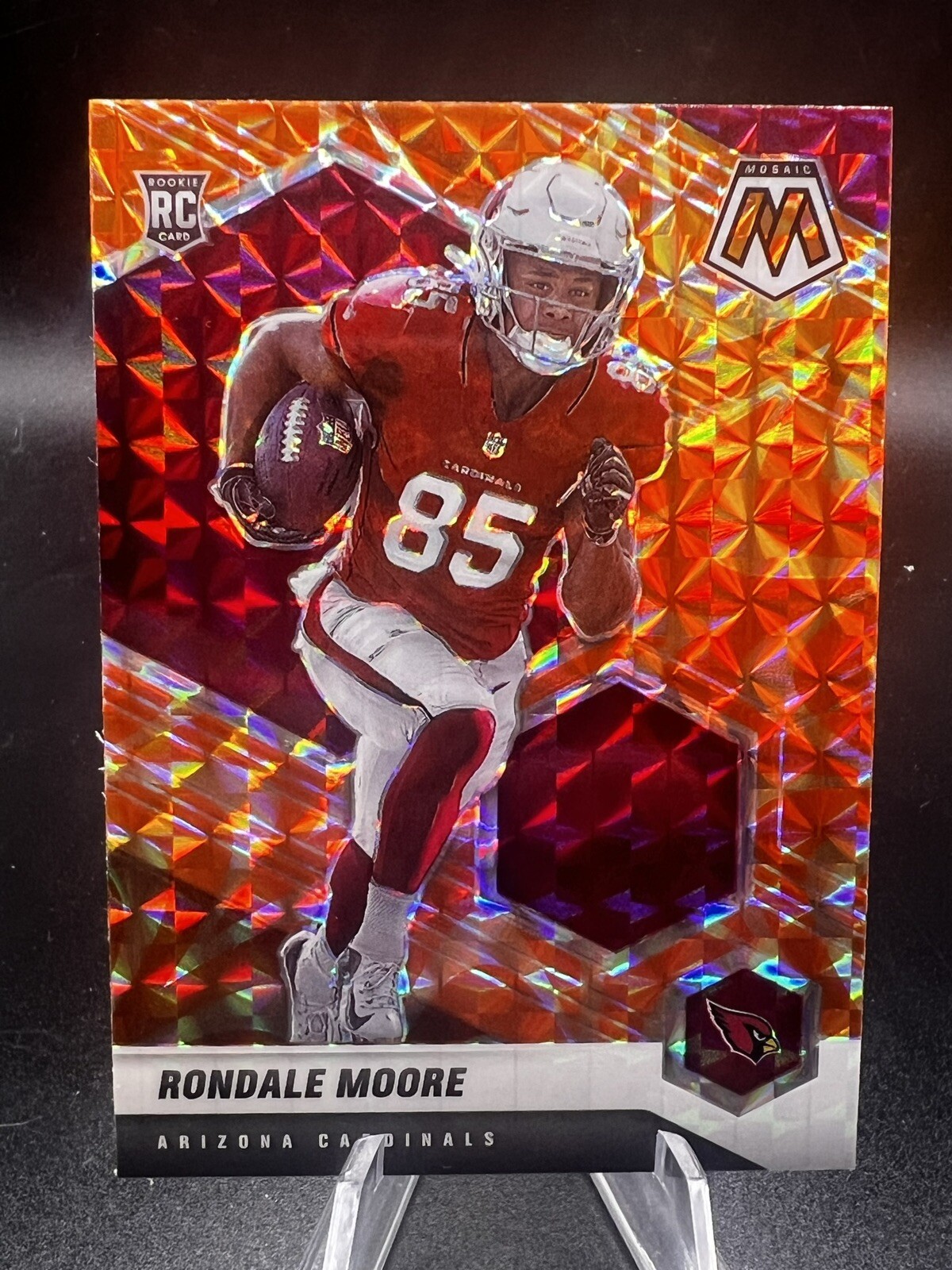 2021 Mosaic Rondale Moore Reactive Orange Prizm Rookie #317 Cardinals