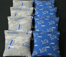 DETROIT LIONS 8 CORNHOLE BEAN BAGS ACA Regulation Game Toss 