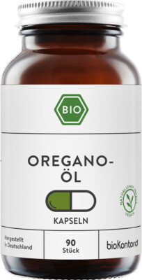 Oregano Öl Kapseln bio 70% Carvacrol 3% Thymol - vegan - 90 Stück - bioKontor