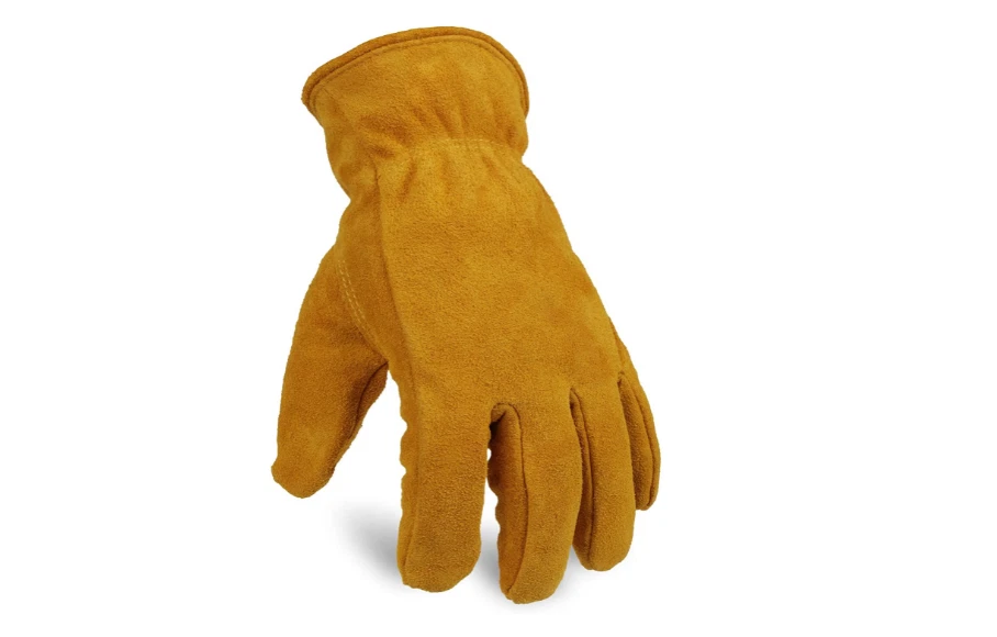 Working Gloves Cold Proof Work Leather Extra Grip Flexible Keep Warm Lambswool