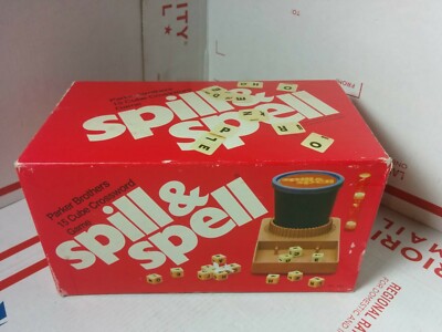 Vintage 1972 Parker Brothers Spill And Spell Crossword Game - 100% Complete Nice