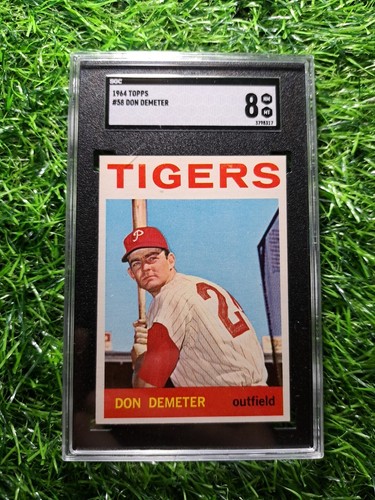 1964 Topps #58 - Don Demeter - SGC 8