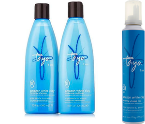 Taya Amazon White Clay 300ml Shampoo X 2 Plus A 177ml Thickening
