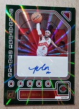 2023-24 Panini Donruss Green Jalen McDaniels Auto /75 Raptors Autograph