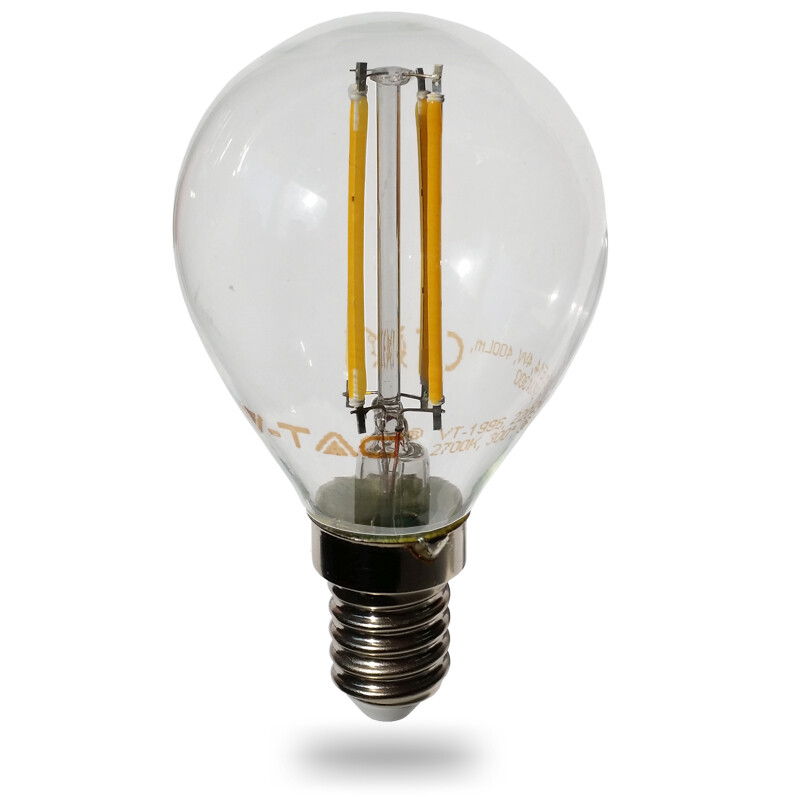 Lampadina a Filamento LED E14 P45 4W 6000K°